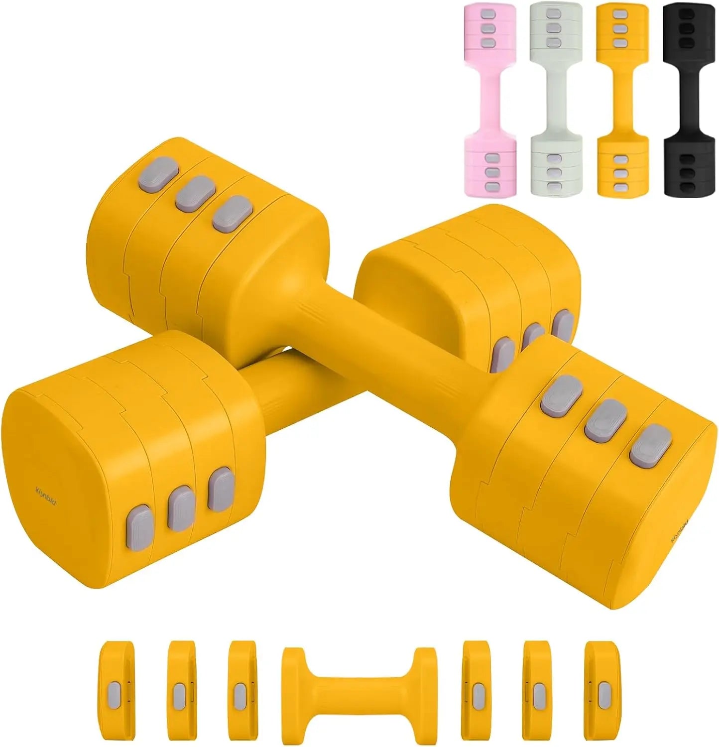 Adjustable Dumbbell Set of 2, 4 in 1 Free Weights.
