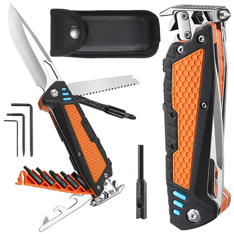 New Multifunctional Folding Tool Knife Outdoor Hiking Camping.