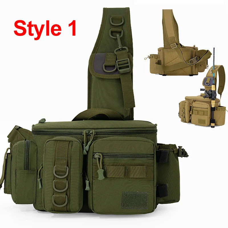 Fishing Tackle Backpack Lure Box Gear Storage Bag.