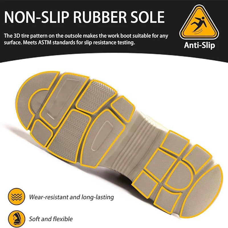 Waterproof Work Boots for Men Women Steel Toe Boots