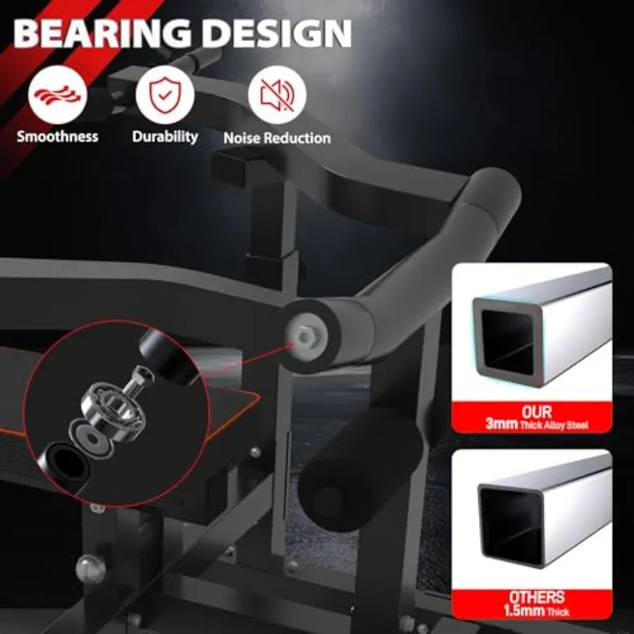 AB Workout & Strength Training Equipment,Adjustable Chest Press Machine with Independent Converging Arms.