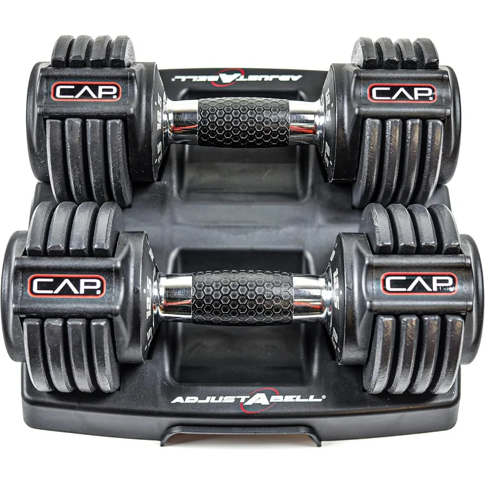 CAP Barbell ADJUSTABELL Adjustable Round Dumbbell Weights.