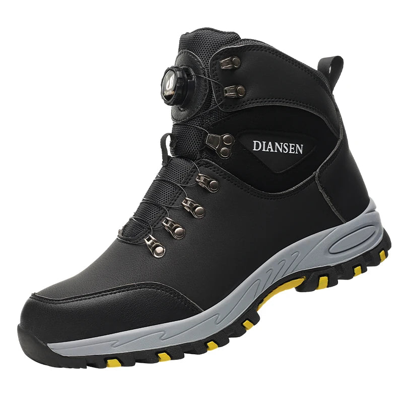Rotating Button Safety Shoes Men Work Sneakers