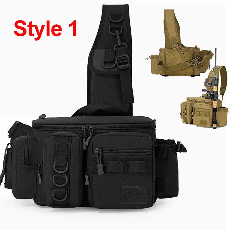 Fishing Tackle Backpack Lure Box Gear Storage Bag.