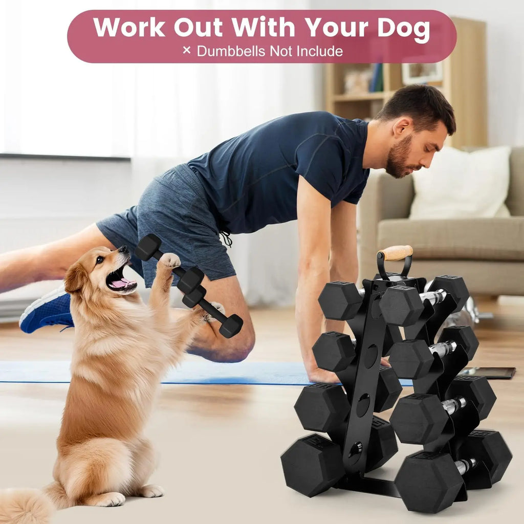 Compact A-Frame Dumbbell Rack Stand.