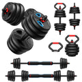 Adjustable 5 in 1 Free Weights Set, 20/35/45/70/90LB Dumbbell Set,