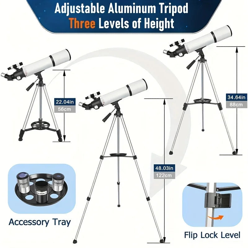 BORWOLF 80600 Professional Astronomical Telescope.