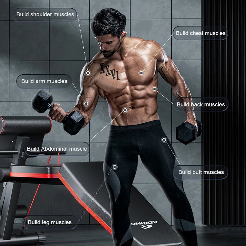 Fully Foldable Adjustable Fitness Bench.