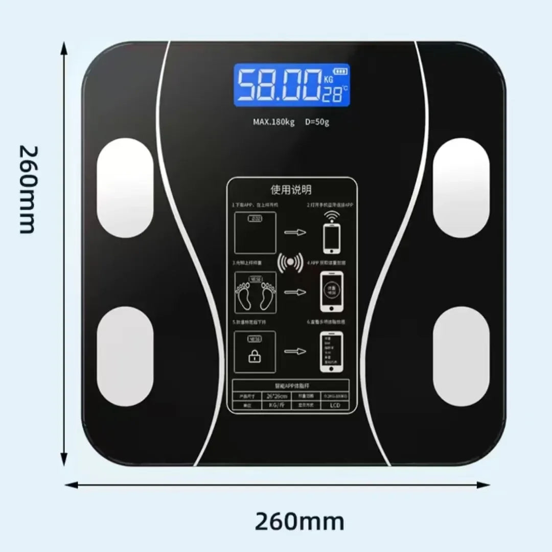 Latest USB Body Fat Scale Smart Accurate Household Fat Scale Adult Weight Scale.
