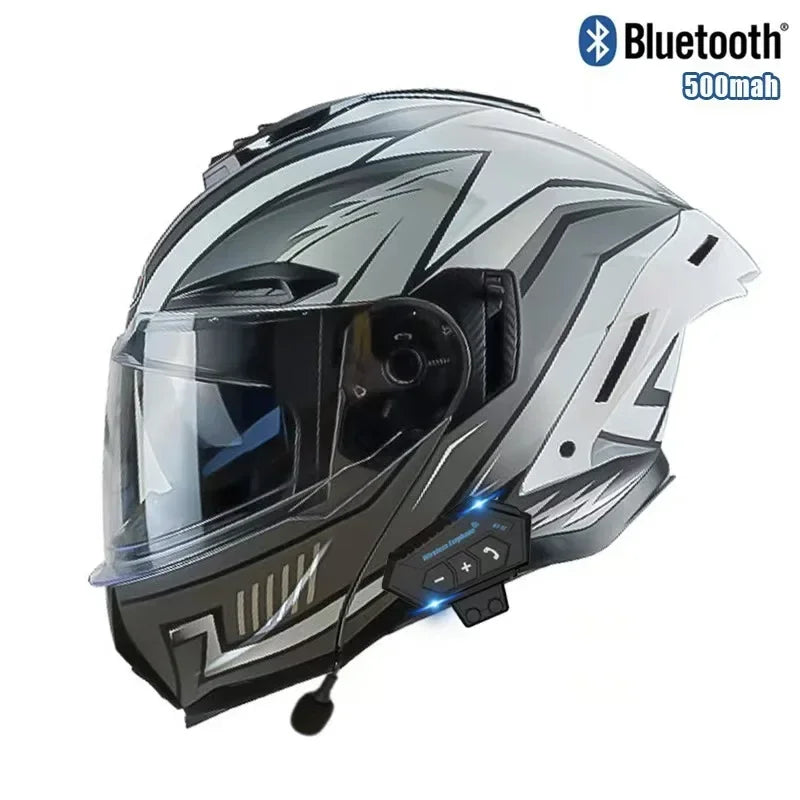 Flip up Motorcycle Helmet With Bluetooth.