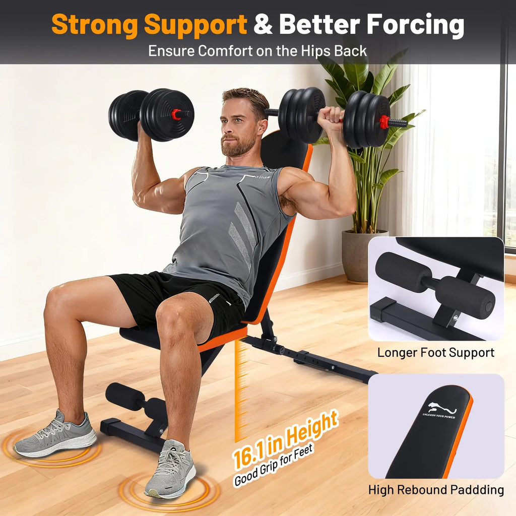 Heavy Duty 1000LB Adjustable FID Weight Bench.