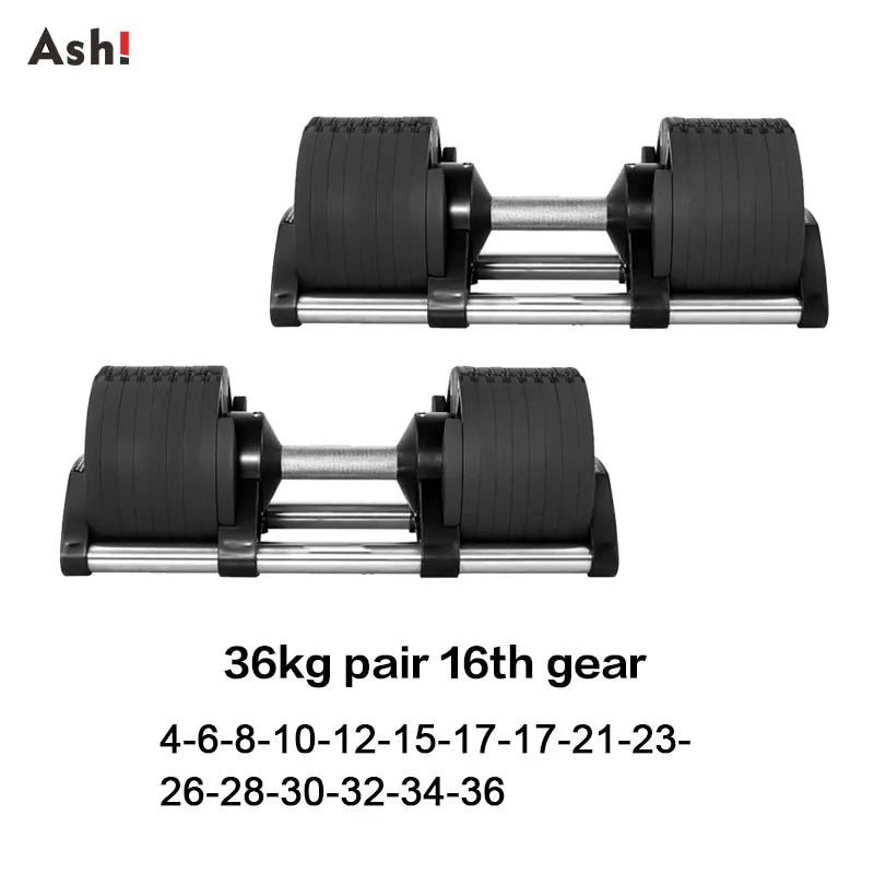 Adjustable Dumbbell Pair 2kg(5lb) or 4kg(9lb).
