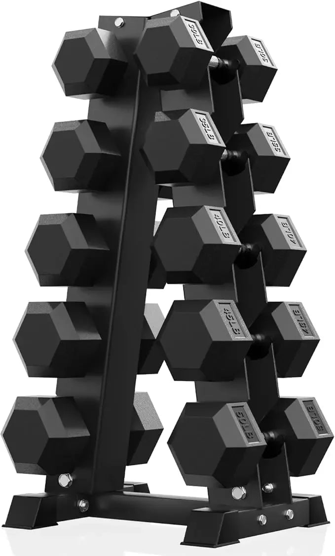 Hex Dumbbell Sets with Rack, 60-550lb.