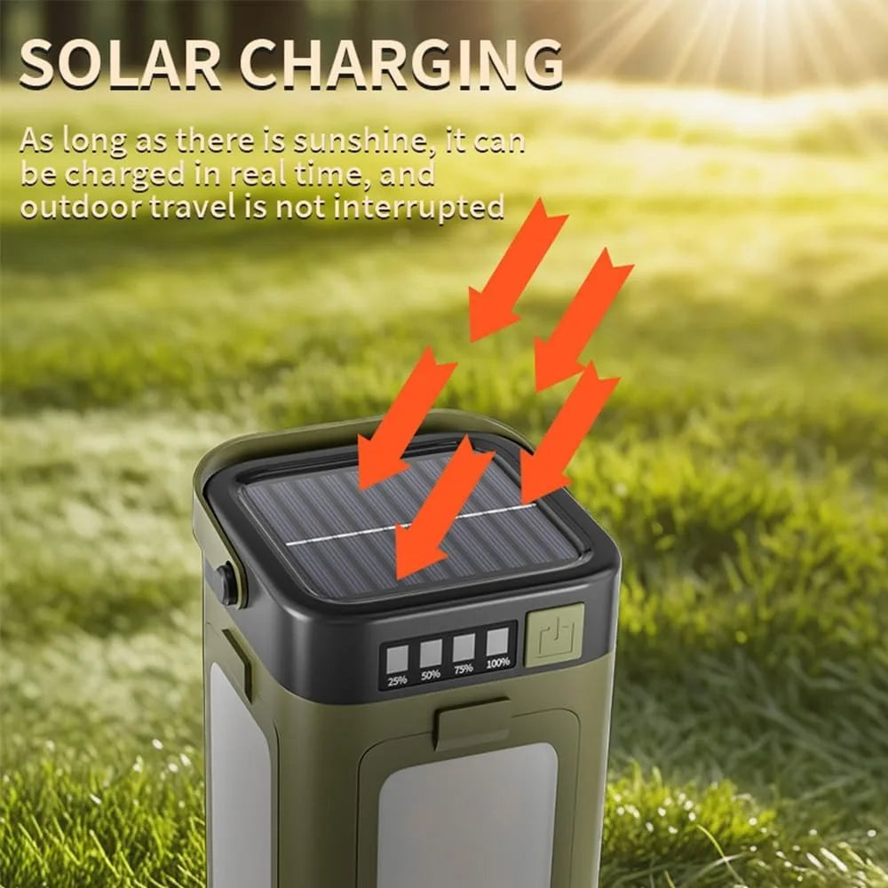 Multifunctional 4-Leaf Foldable Camping Lantern Solar.