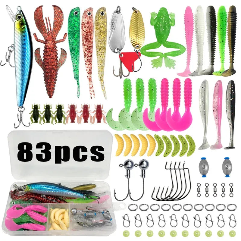 Fishing 83/133/193/239/409pcs Fishing Lure Kit