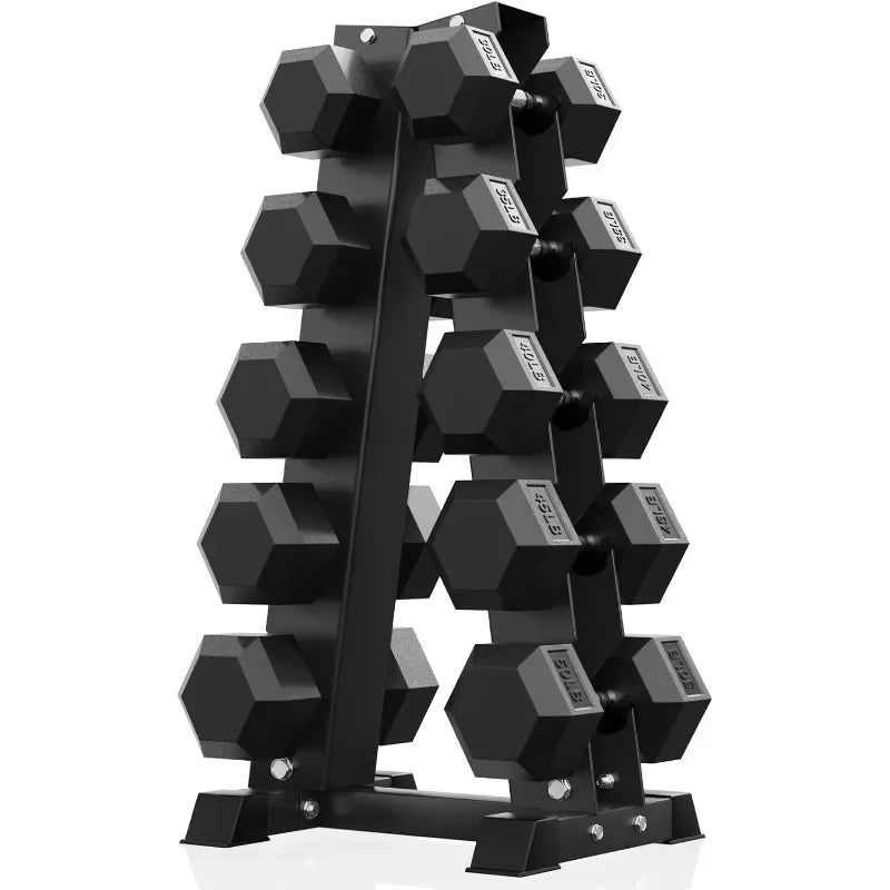 Hex Dumbbell Sets with Rack, 60-550lb.