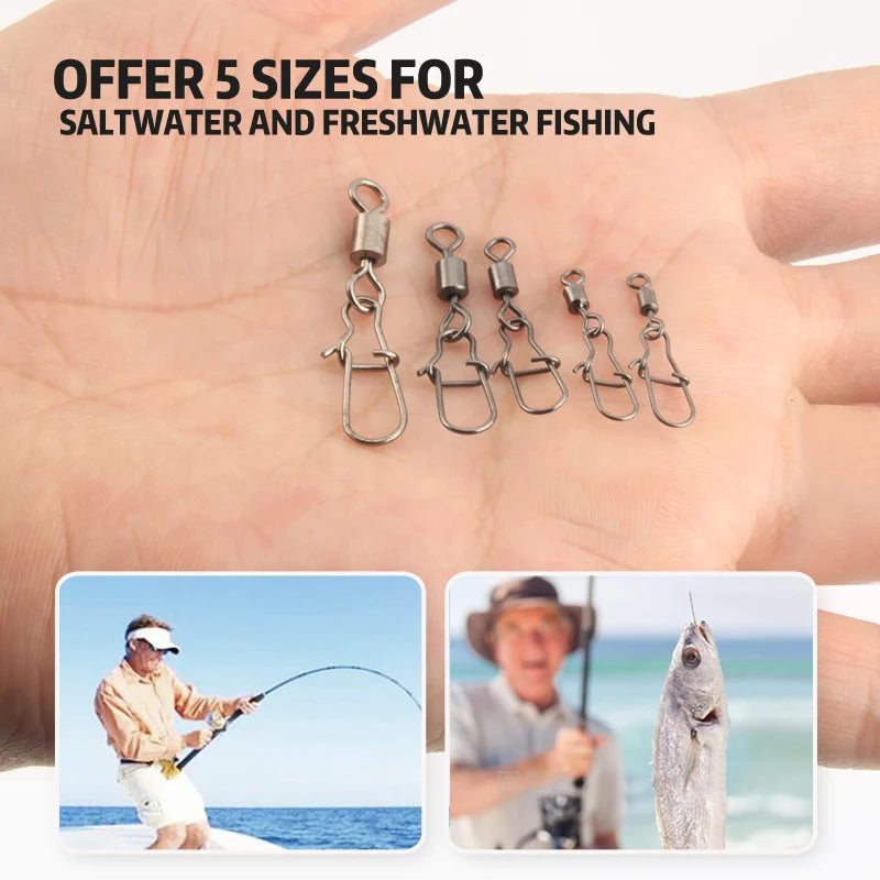 50pc/box Stainless Steel Fishing Connector Pin 4# 6# 8#10#12#.