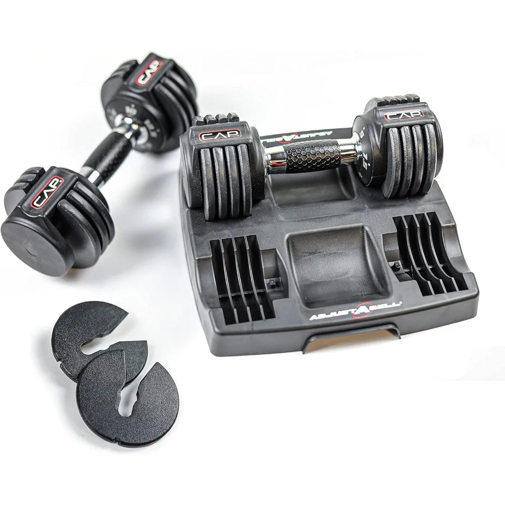 CAP Barbell ADJUSTABELL Adjustable Round Dumbbell Weights.
