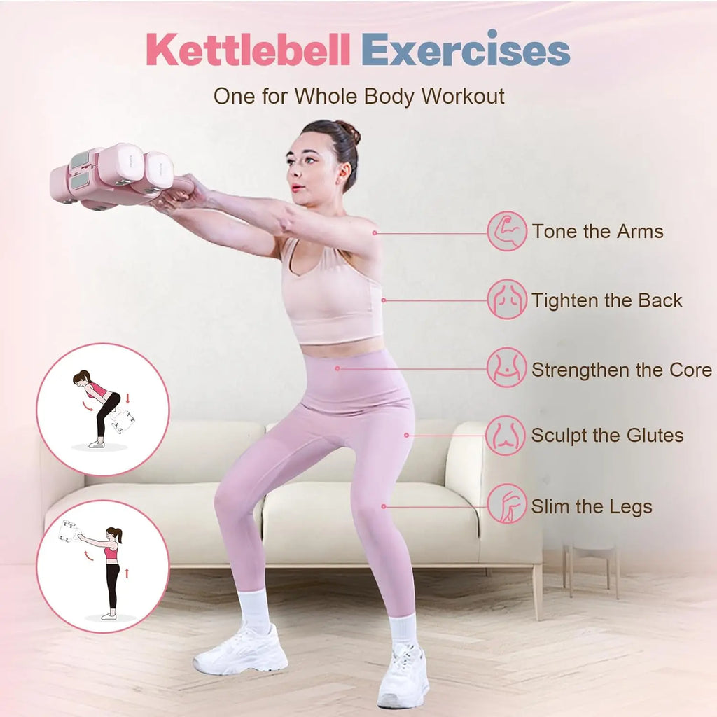 Adjustable Dumbbell Set of 2, 4 in 1 Free Weights.