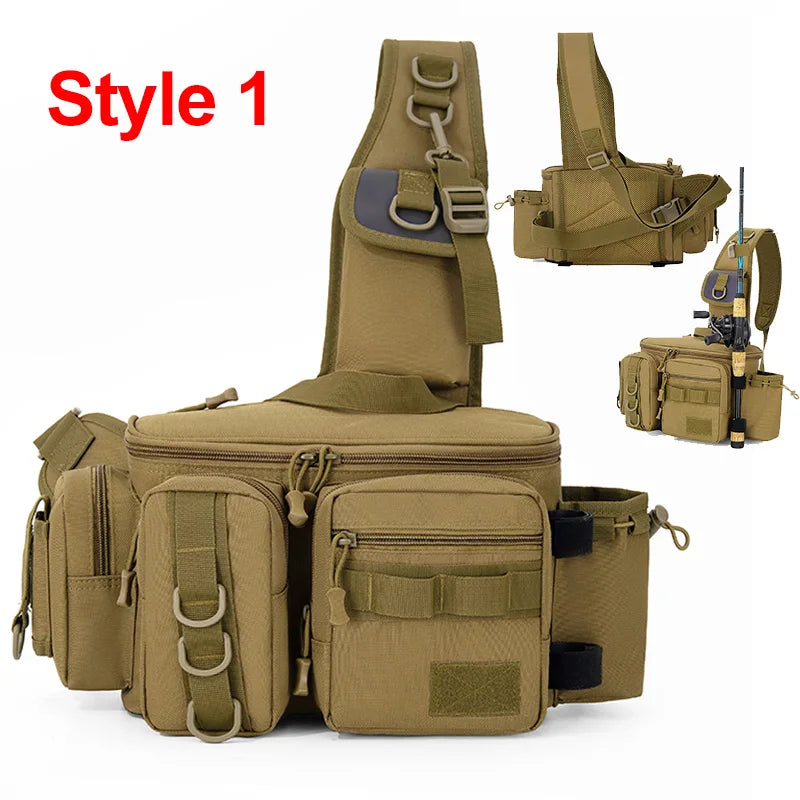 Fishing Tackle Backpack Lure Box Gear Storage Bag.