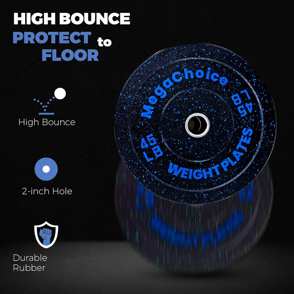 45 Lb Bumper Plates 1 PCS,2 inch Rubber Weight Plate.