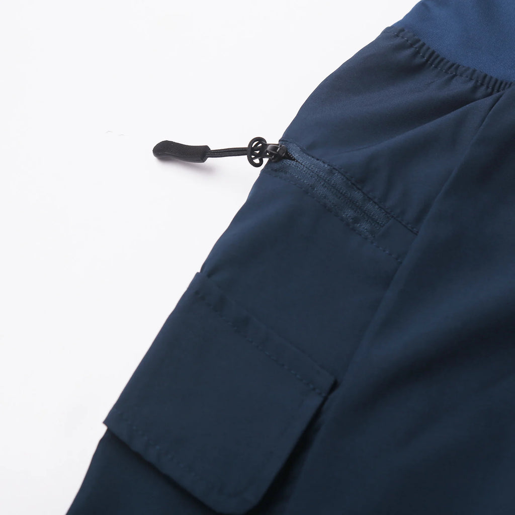 Women Sports Short Pants High Waist Elastic Waist Drawstring.