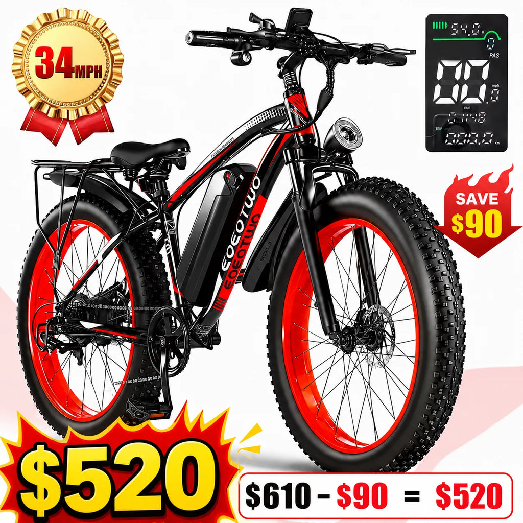 EOEOTWO 1500W Fat Tire Electric Bike for Adults.
