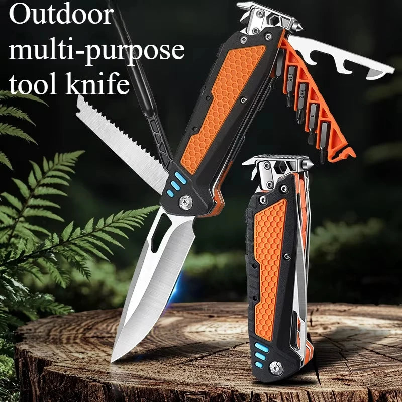 New Multifunctional Folding Tool Knife Outdoor Hiking Camping.