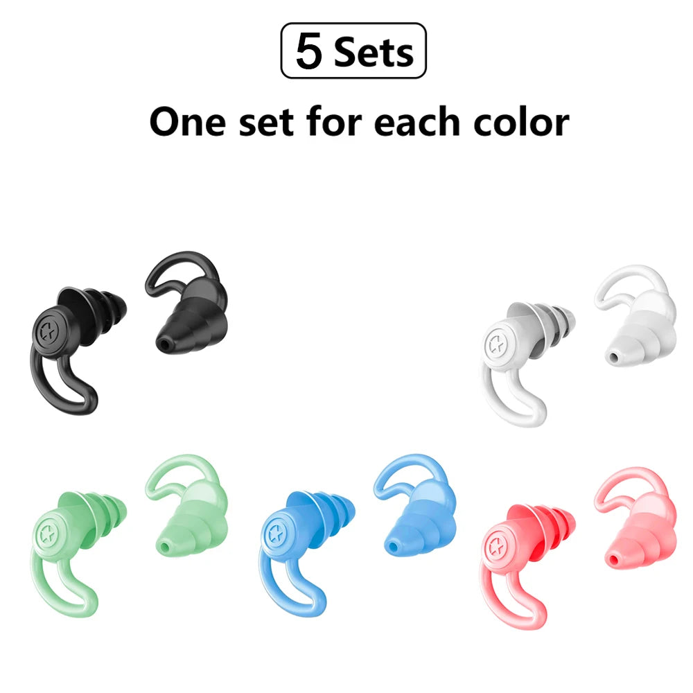 3-Layer Silicone Earplugs for Swimming.