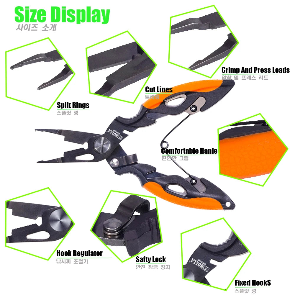 New Multifunctional Fishing Pliers Accessories 420 Stainless Steel Body.