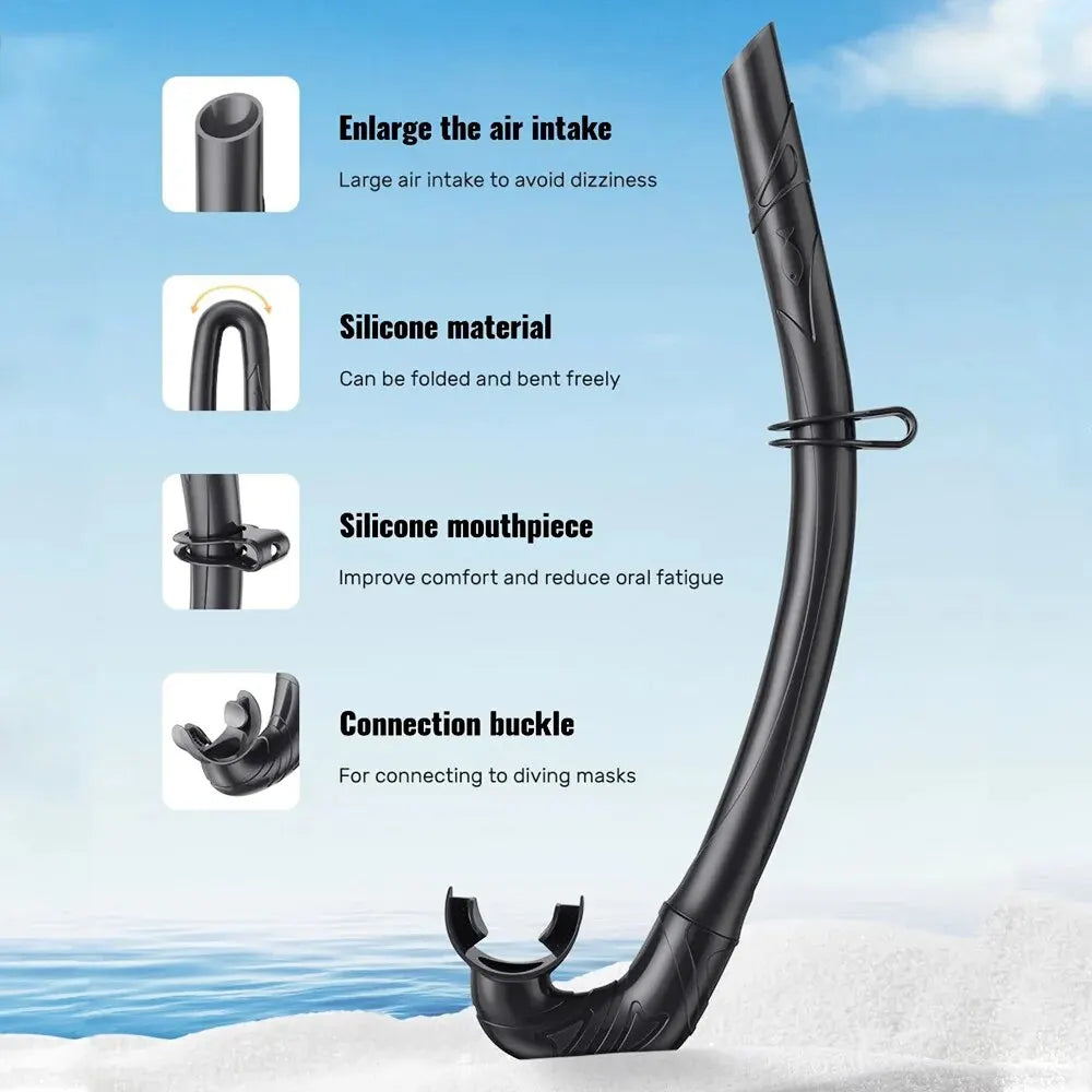 Soft Silicone Diving Snorkel.