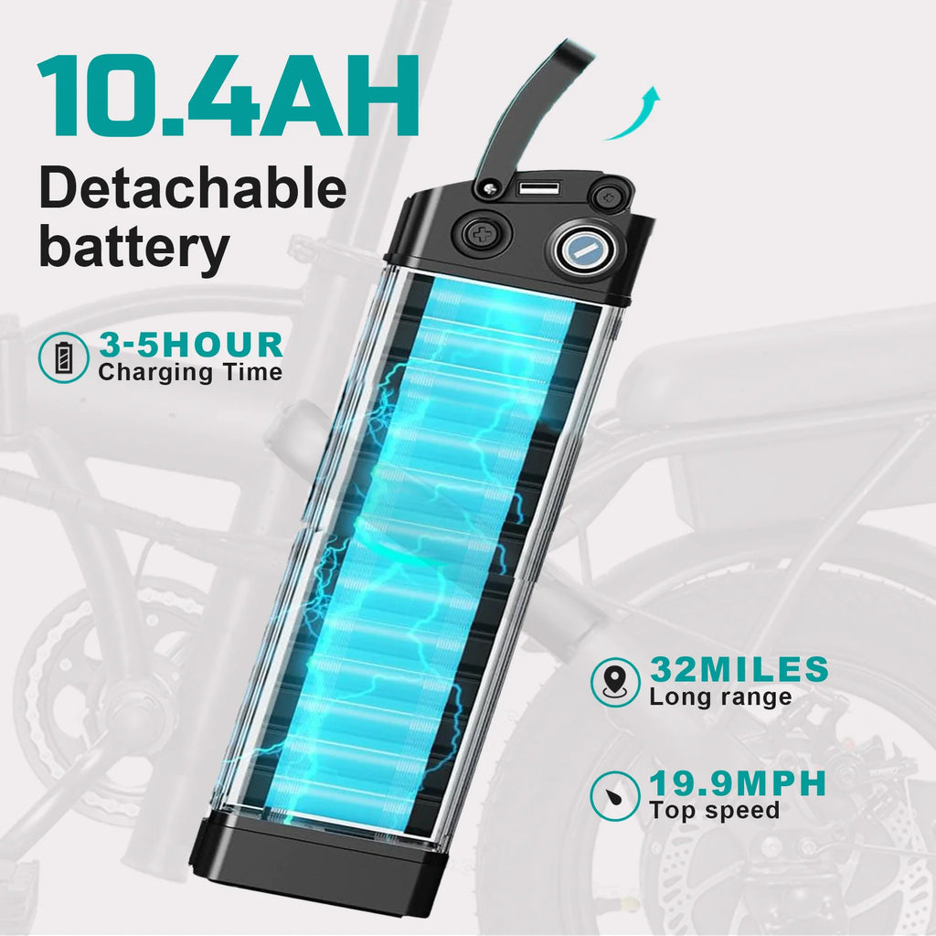 Adult Electric Bike, 20 MPH,560W Motor,48V Removable Battery.