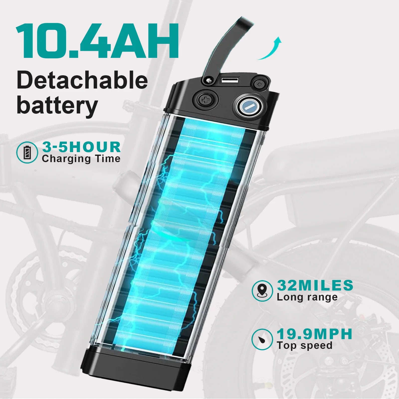 Adult Electric Bike, 20 MPH,560W Motor,48V Removable Battery.