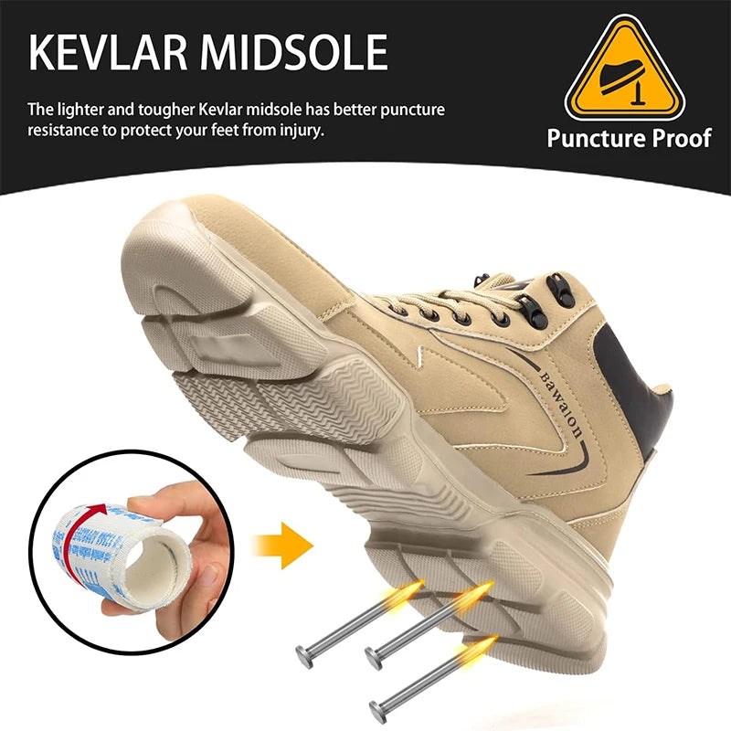 Waterproof Work Boots for Men Women Steel Toe Boots