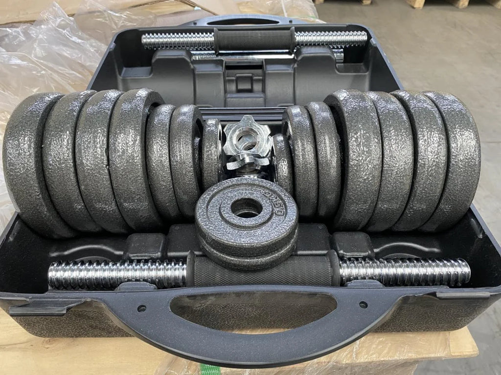 2026 High Quality Cast Iron and Painting Weight Adjustable Dumbbell Set