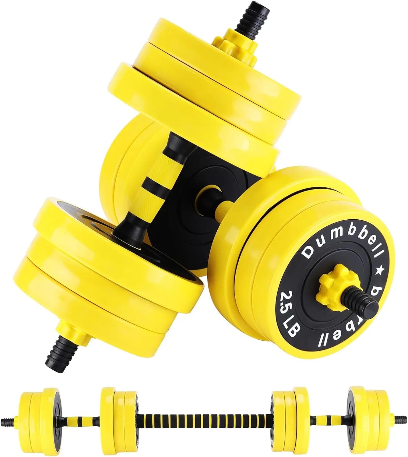 2-In-1 Adjustable Dumbbell Set, 44 Lbs. Dumbbell Weights.