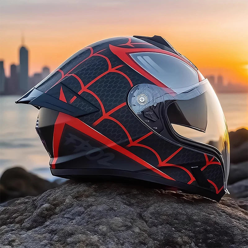 DOT 3C Certified Adult Modular Full Face Motorcycle Helmet.