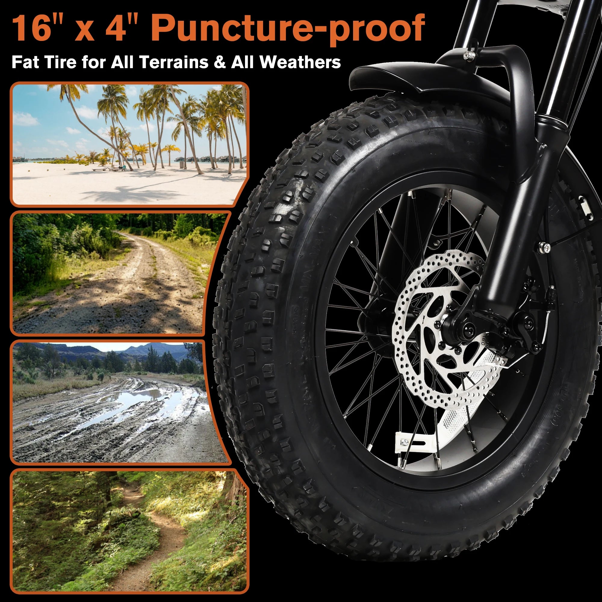 Bodywel M16 Fat Tire Electric Bike 16".
