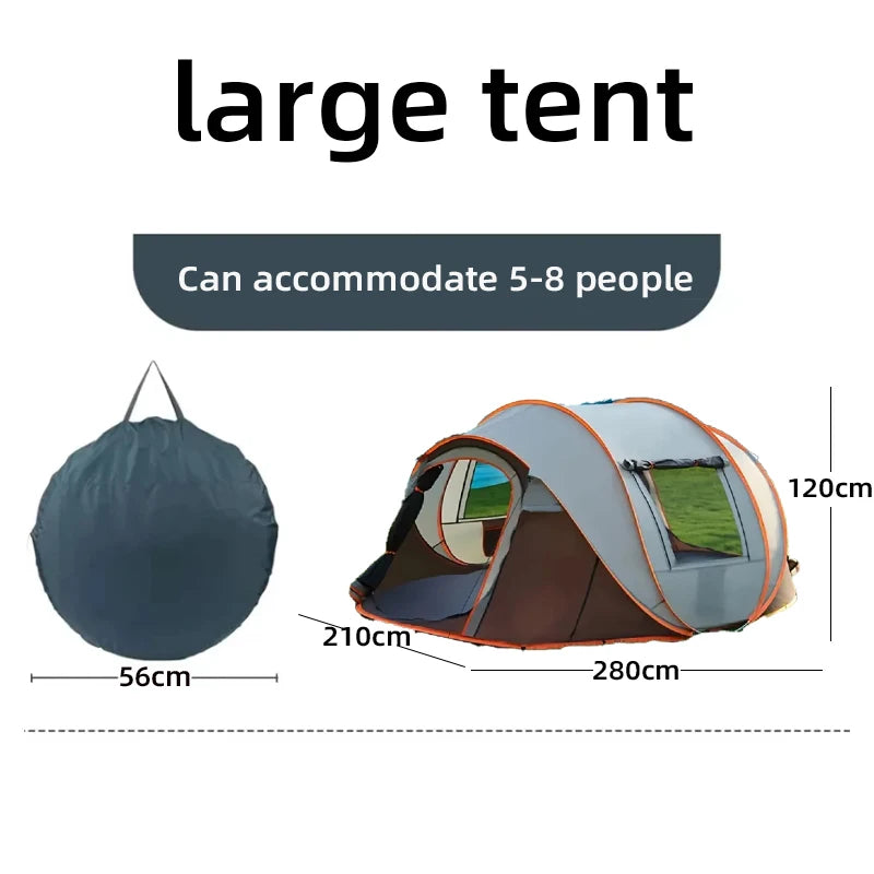 5-8 people, quick-opening hand-thrown Tent.
