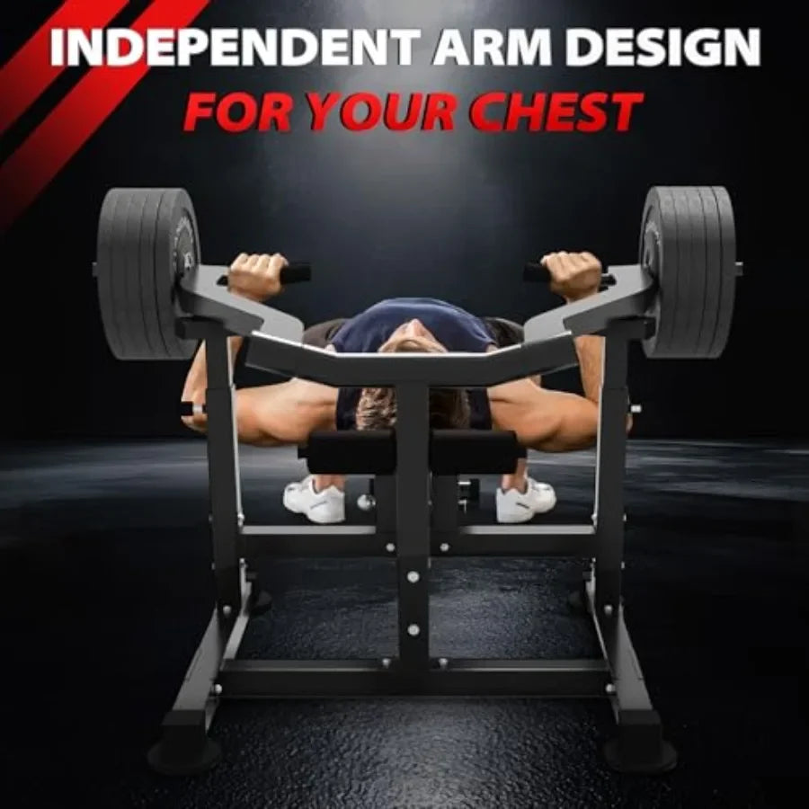 AB Workout & Strength Training Equipment,Adjustable Chest Press Machine with Independent Converging Arms.