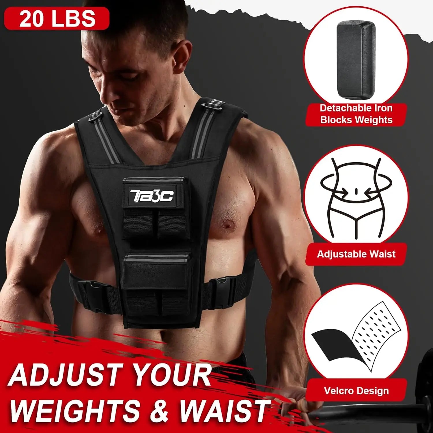 Adjustable Weighted Vest 20-40lbs.