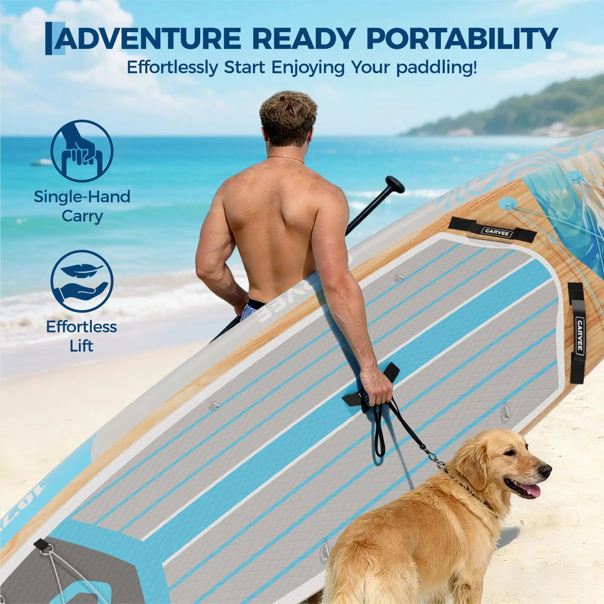 10.6 Ft Inflatable Stand Up Paddle Board 450LBS Capacity Wide.