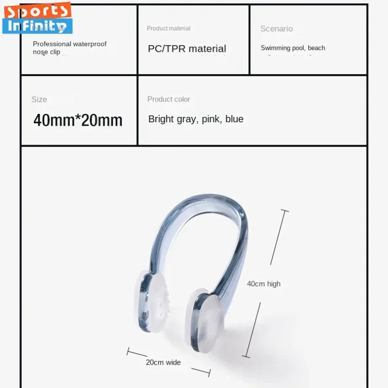 Swimming nose clip professional waterproof and anti-slip silicone.