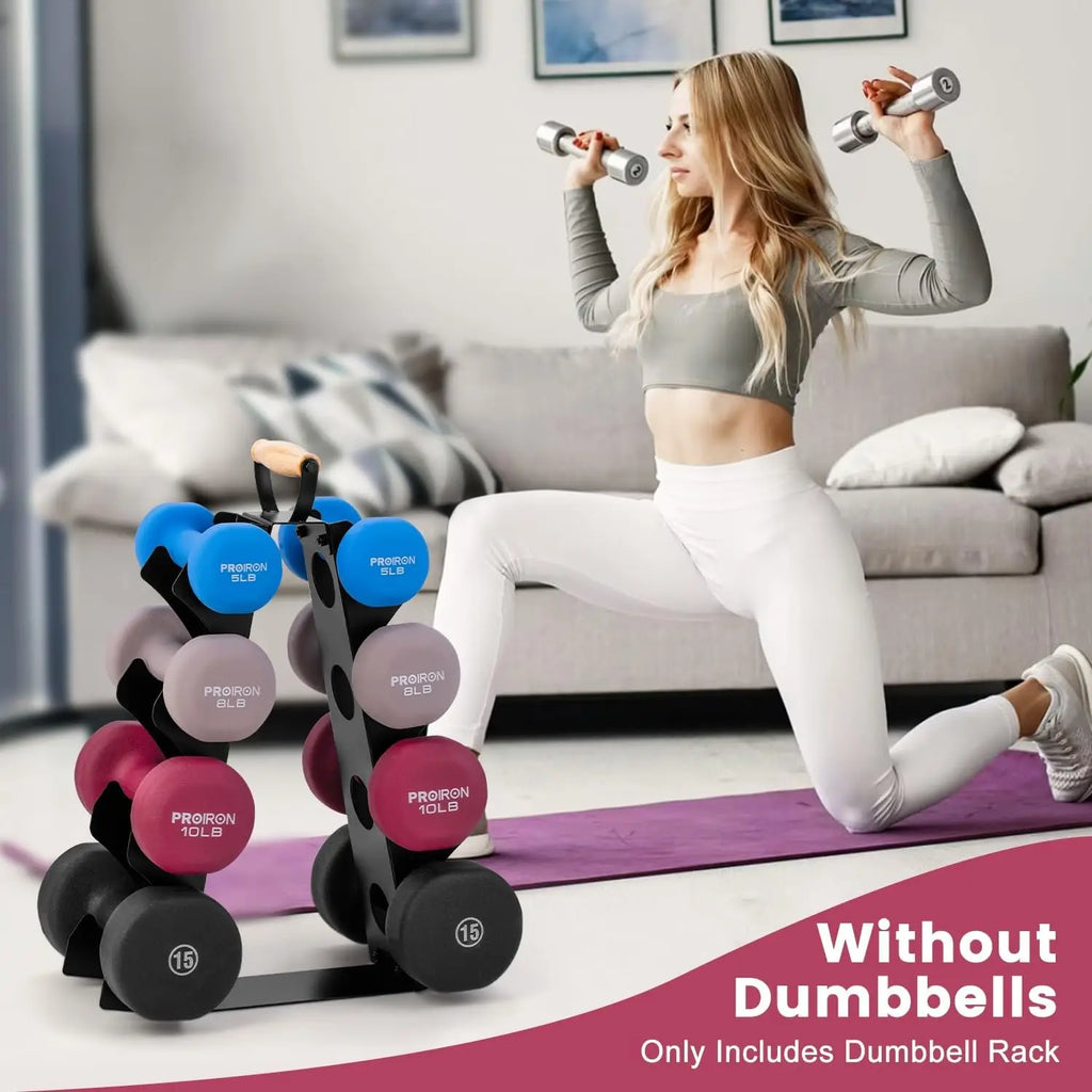 Compact A-Frame Dumbbell Rack Stand.