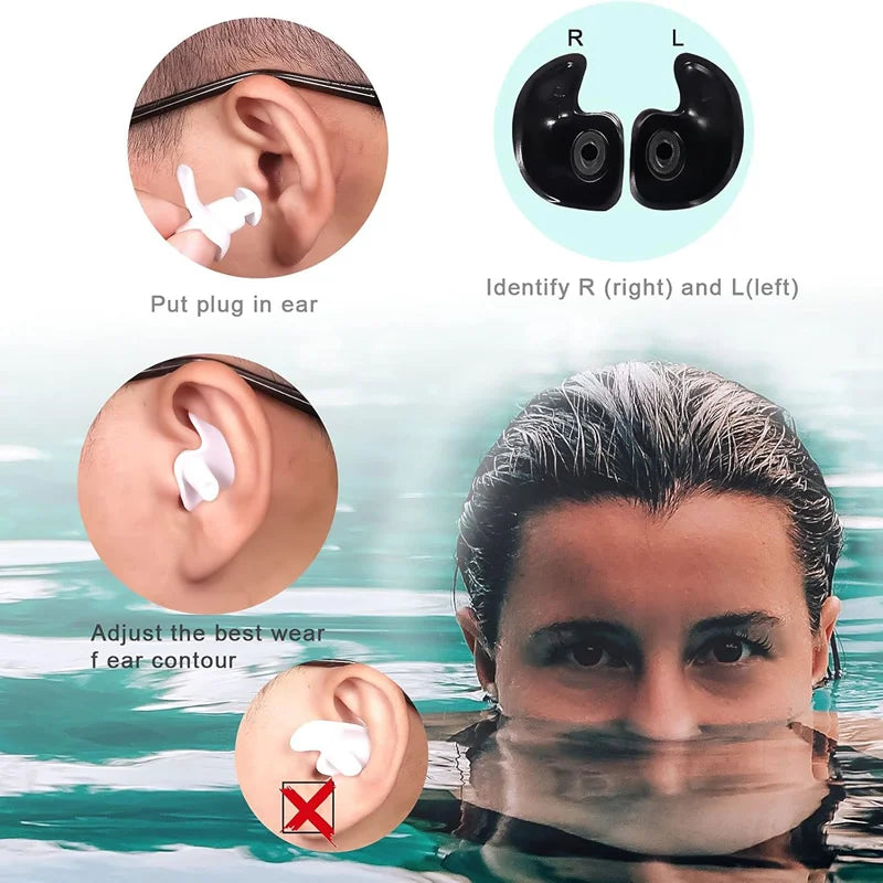 Swimming Silicone Earplug Nose Clip.