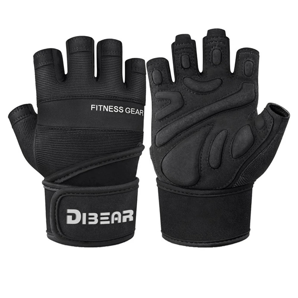 Half Finger Bodybuilding Gym Gloves Weightlifting.