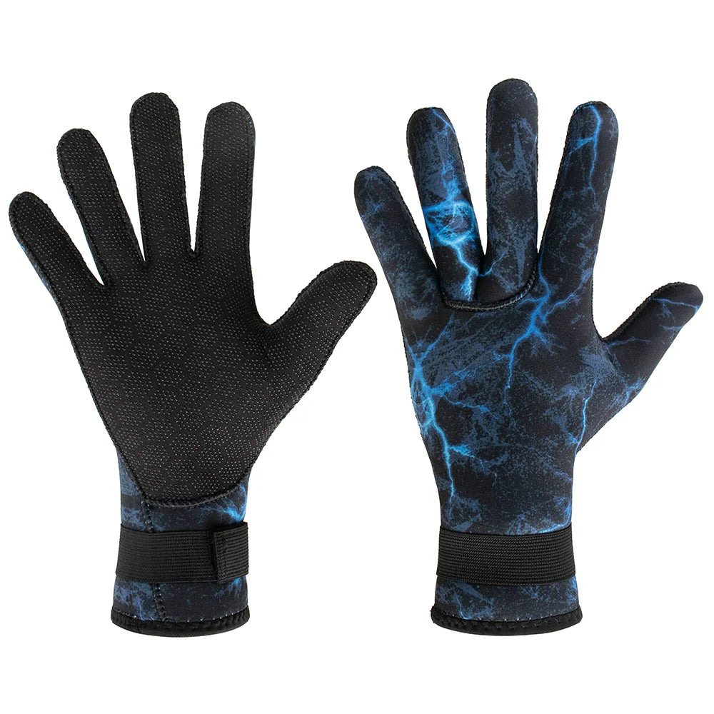3mm Diving Gloves Thermal Neoprene Camouflage Anti Slip.
