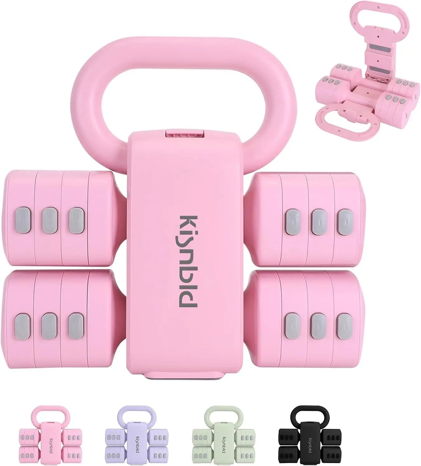 Adjustable Dumbbell Set of 2, 4 in 1 Free Weights.