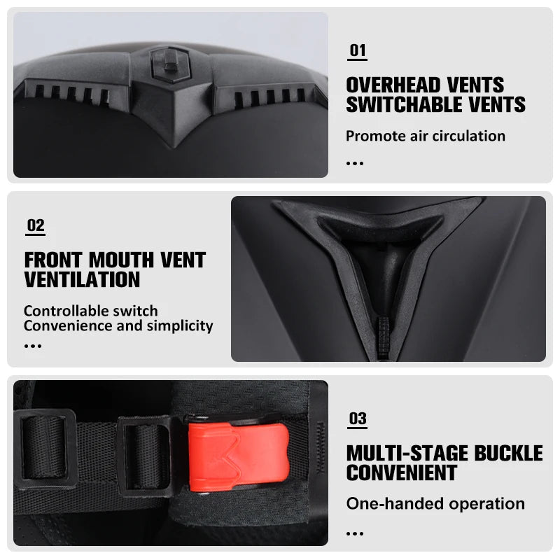 Unisex Racing Motobiker Flip Up Helmets.