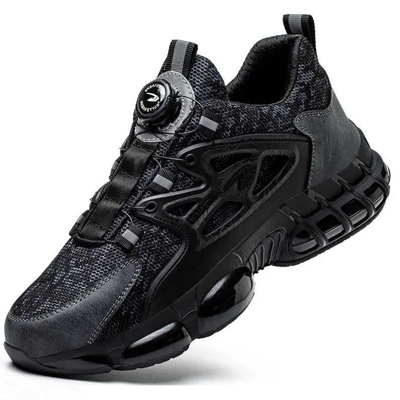 Unisex Rotating Button Safety Shoes Men For Work Sneakers Shoes